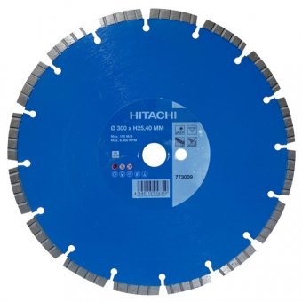 773009 - Disc diamantat de taiere segmentat, 300x25.4 - mm, taiere uscata Hitachi
