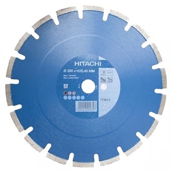 773013 - Disc diamantat de taiere segmentat, 300x25.4 - mm, taiere uscata Hitachi