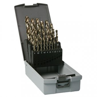 Set burghie, metal, 1-13 mm, 25 buc Hitachi