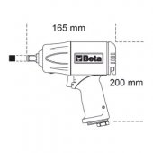 BETA 1928XM Pistol pneumatic de impact, actionare 3/4'', 1600Nm