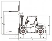 Motostivuitor diesel capacitate de ridicare 5000 kg CPCD50T8X
